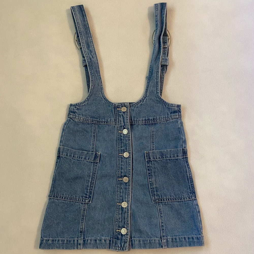 Denim Overall Skirt Dress